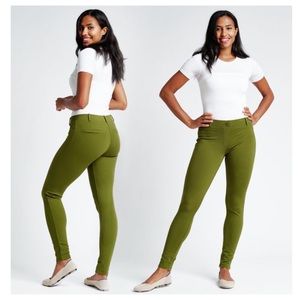 BETABRAND Skinny Leg Dress Pant Yoga Pant, Fern, S